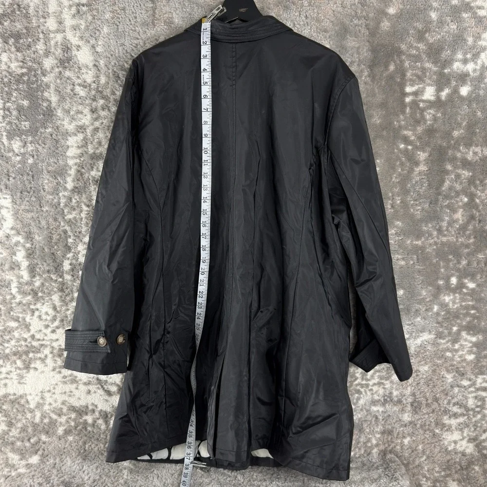 White Stag Plus Size 3X 22W/24W Minimalist Outdoor Overcoat Black‎ Button